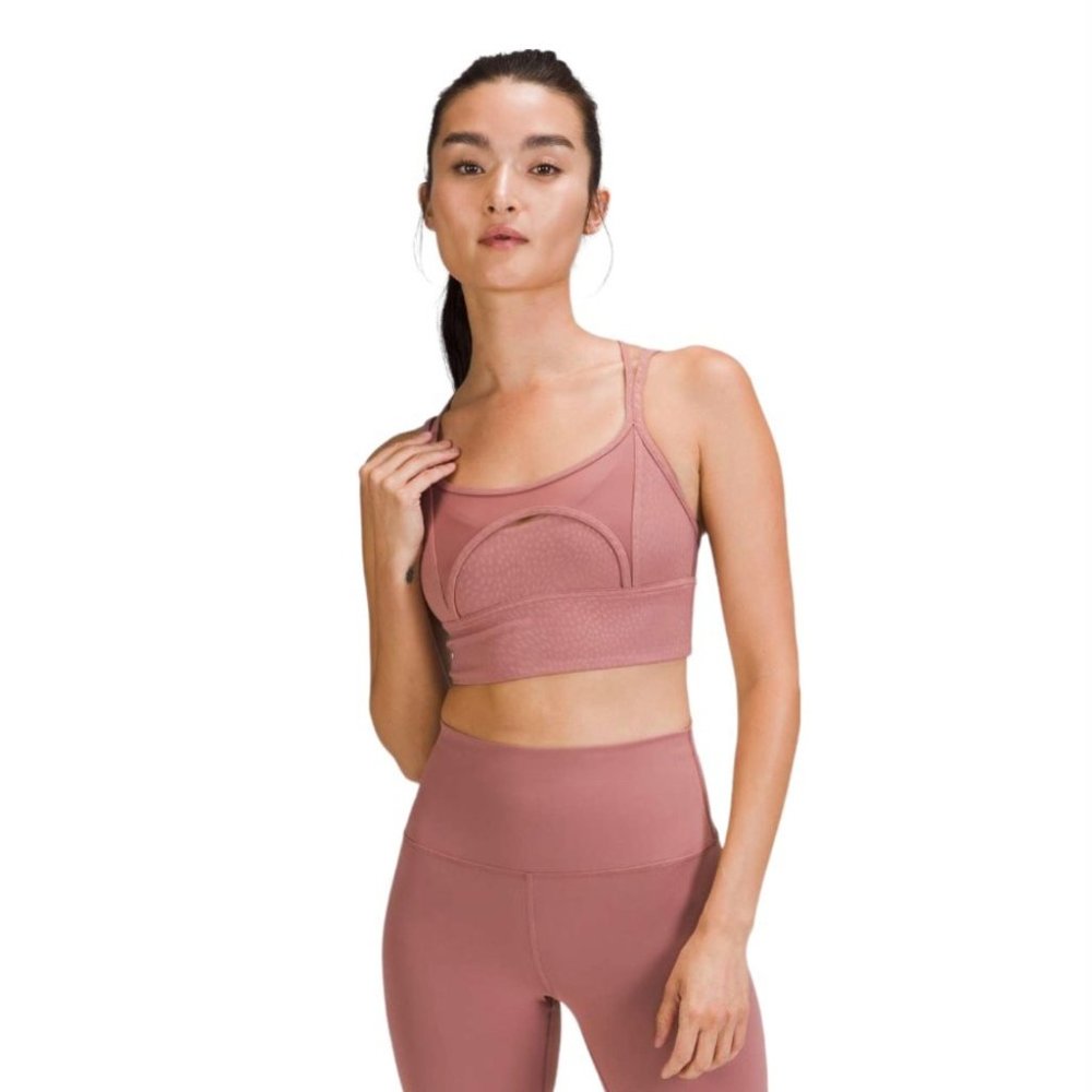 Lululemon Nulu™ and Mesh Yoga Bra *Light Support, A/B Cups Spiced Chai Size 4